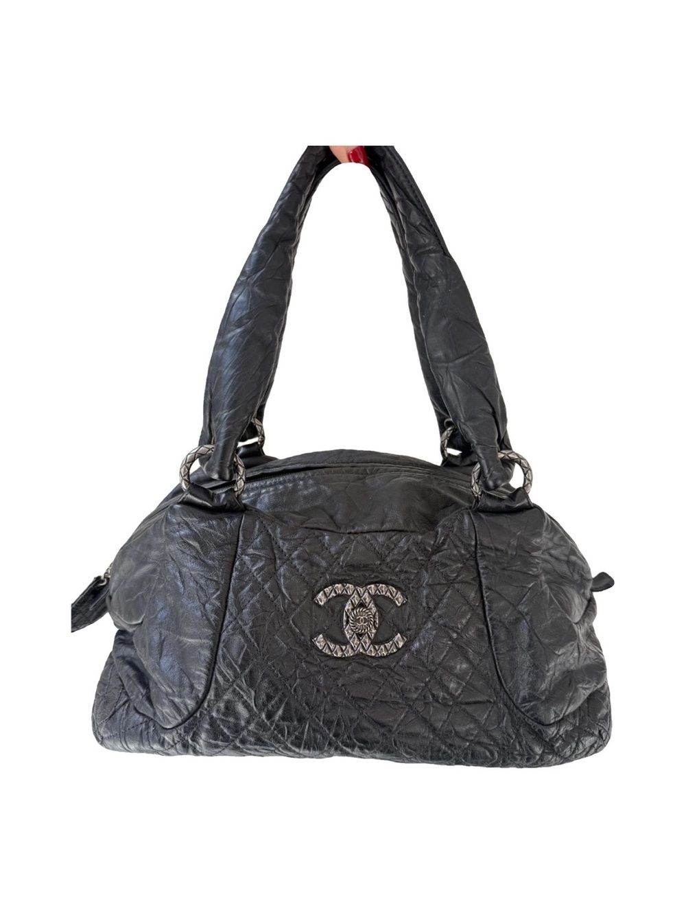 Chanel Black Leather Shoulder Bag
